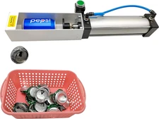 Aluminum Can Crusher, Heavy Duty Pneumatic Cylinder Soda Beer Can Crusher, Eco-F