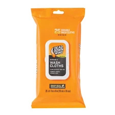 Durable Wash Cloths W/Snap Lid Closure (25Ct) - Scent Eliminating Sheets - Hunti