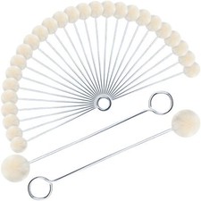 28pcs Wool Daubers Brush Wool Ball Brush with Metal Handle Leather Dye Tool A...