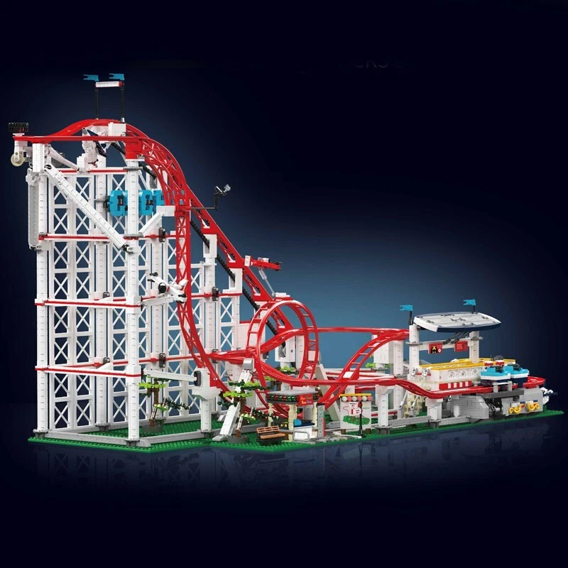 Mould King 11014 Amusement Park Loop Roller Coaster Building Block Kid Toy MOC - Image 3 of 4