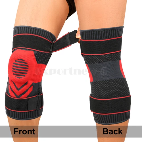 Knee Brace Compression Sleeve Support with Gel Pad Side Stabilizers Patella Wrap - Picture 14 of 57