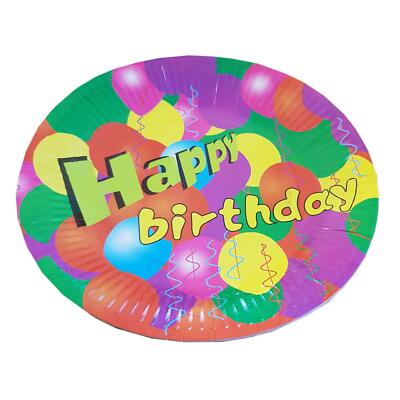 2 Packungen (20) x 23 cm GROSSE HAPPY BIRTHDAY PARTY PAPPTELLER 