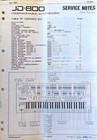 Roland JD-800 Synthesizer Keyboard Original Service Manual Notes Book Japan 1991