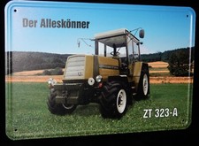 Blechschild Traktor  ZT 323-A  Diesel Trecker Schlepper   DDR