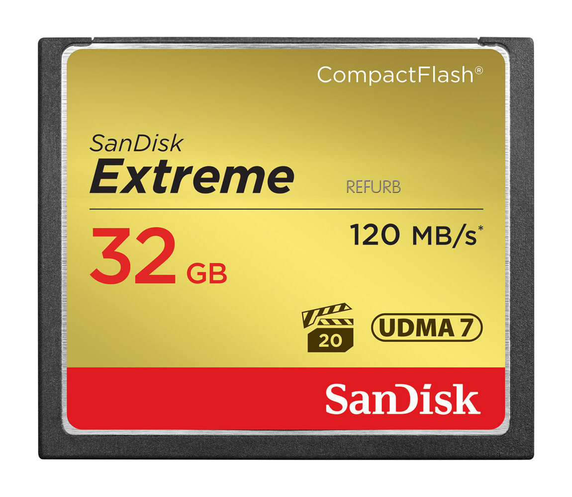 SanDisk 120MB/s Extreme S 32GB CompactFlash CF Memory Card SDCFXS-32G 32 GB