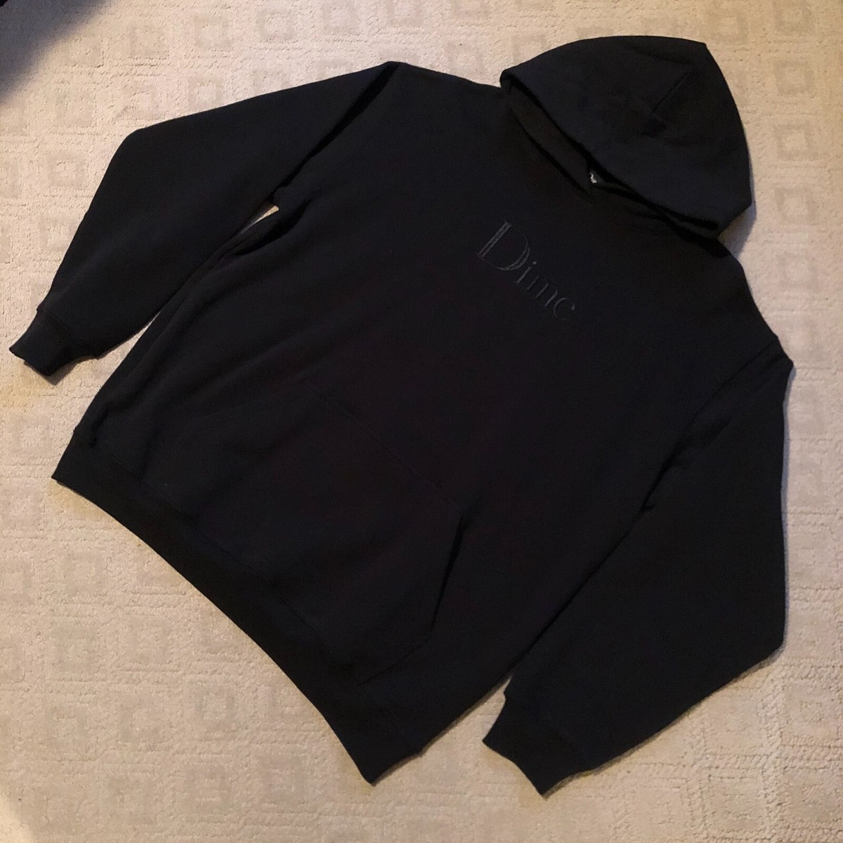 Dime MTL Classic Logo Pullover Hoodie (Black Tonal, Size XL Dime MTL Classic Logo Pullover Hoodie (Black Tonal, Size XL
