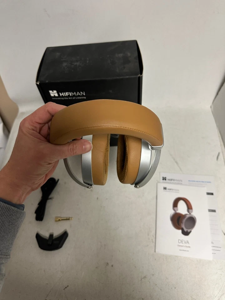 HIFIMAN Deva Over-Ear Open-Back Planar Magnetic Headphone Bluetooth Dongle Brown - Image 4 of 4