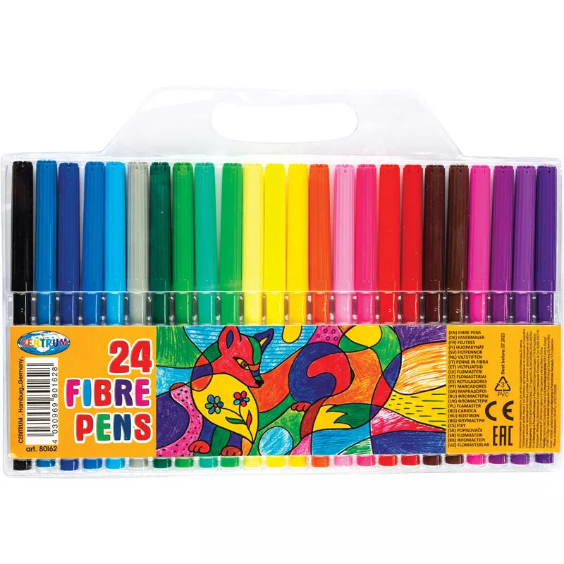 50 Felt Tip Pens Set Fine Fibre Drawing Markers Colouring Art School Colour  Kids