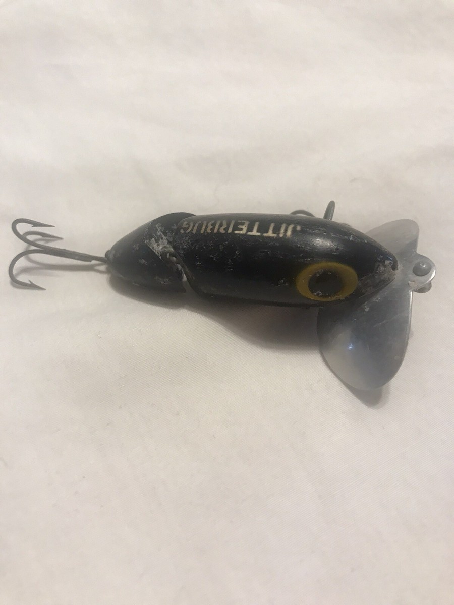 ルアー・フライ USED OLD FRED ABOGAST JITTERBUG WAR II 3 Vintage Fred Arbogast Jitterbug Early Bug Eye, 1/2oz fishing
