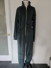 NWT Fabletics Cozy Cord Zip Jumpsuit M/8 Everpine
