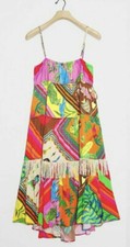 NWT $260 Anthropologie FARM RIO Palila Fringed Tropical Midi Dress Sz Small