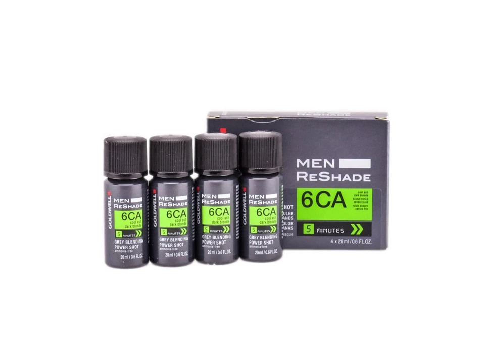 Goldwell Men Reshade 6CA Cool Ash Dark Blonde, 4 x 20ml / 0.6 oz - Image 2 of 2