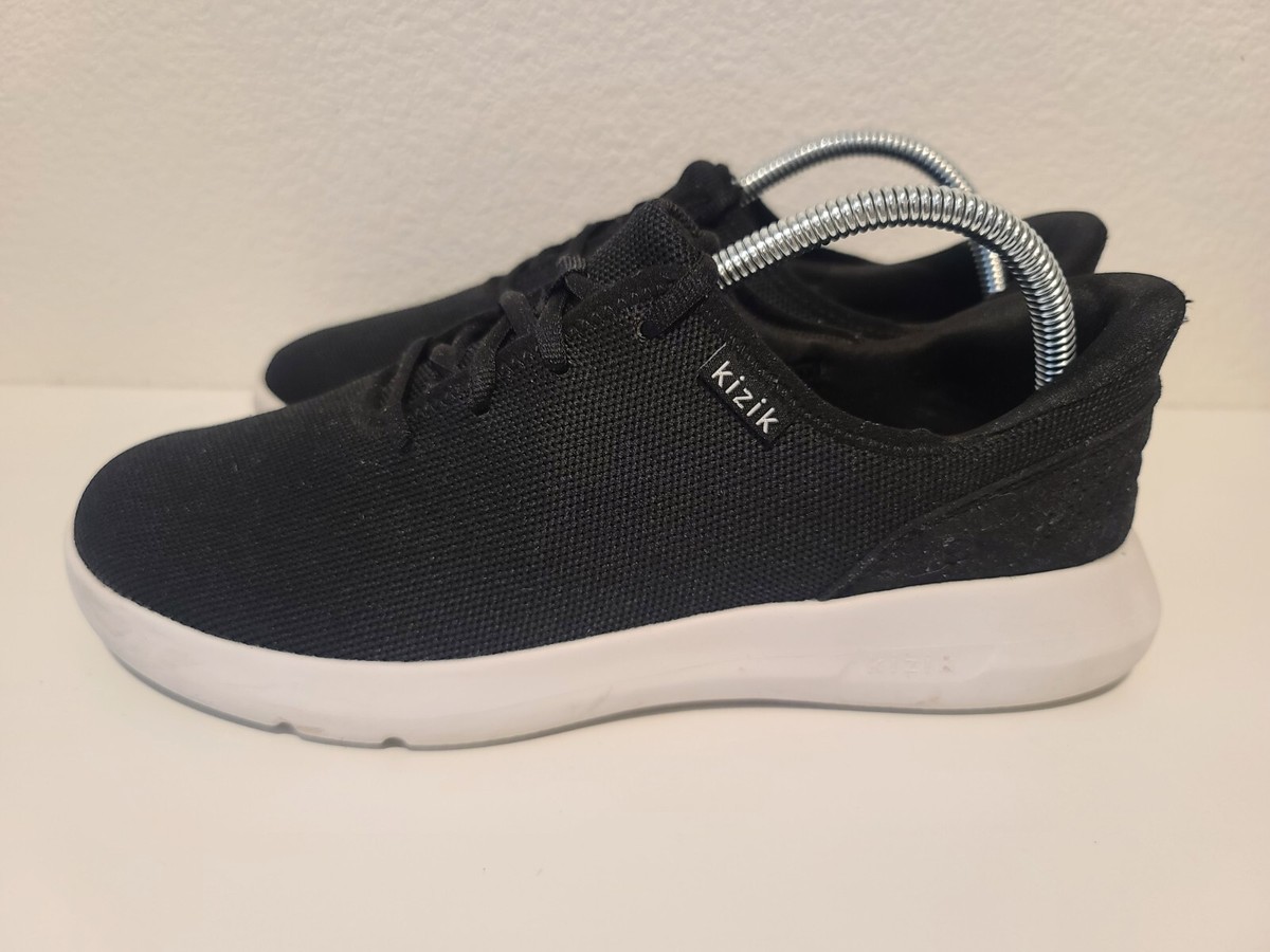 KIZIK Madrid Eco-Knit Hands Free Sneaker Shoes Black Men Sz 8.5 Women Sz 10 Black Knit Sneakers | Men main image 4