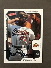Baltimore Orioles TIM RAINES JR.  autographed 2002 Upper Deck Victory