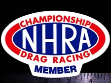 NHRA National Hot Rod Association Member - Original Vintage Racing Decal/Sticker