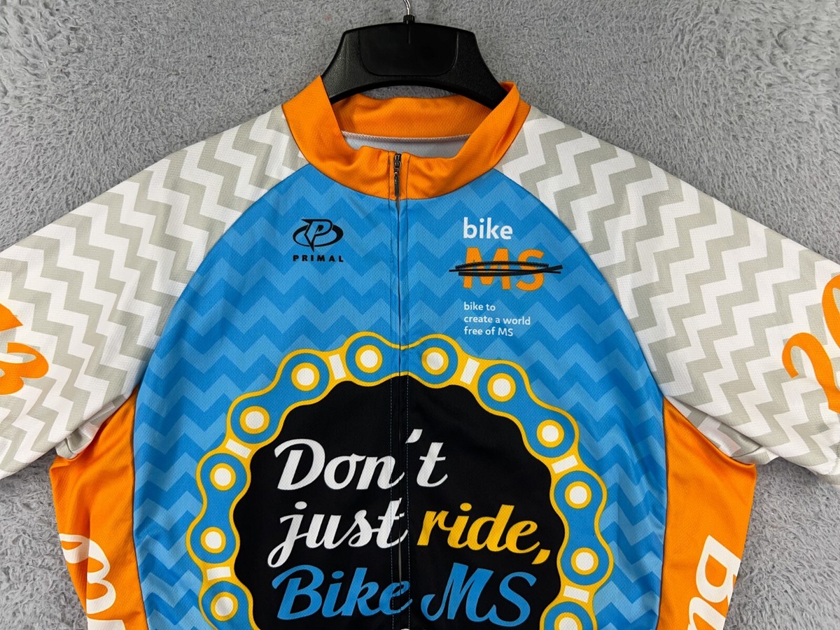 Primal Cycling Jersey Adult Large Blue Orange Bike MS 2013