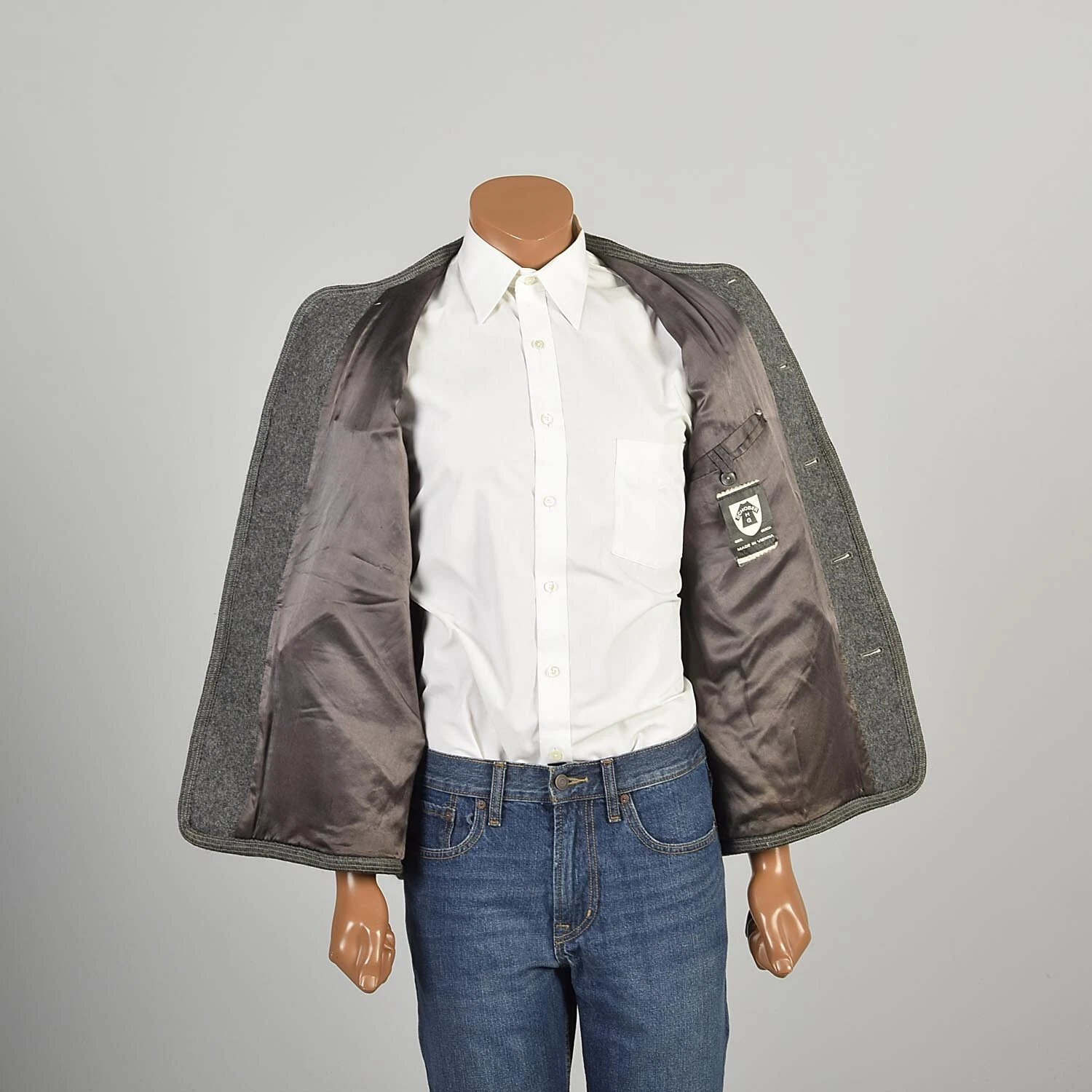  1970s traditional fully lined wool jacket