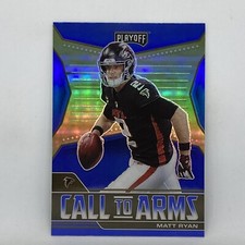Matt Ryan Blue Prizm Call To Arms Insert 2018 Panini Playoff Football #CA-MRY