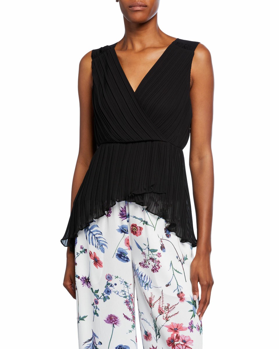 BCBG MAXAZRIA Vネックルーシュトップス BCBG MAXAZRIA Vネックルーシュトップス BCBG New York Women's
