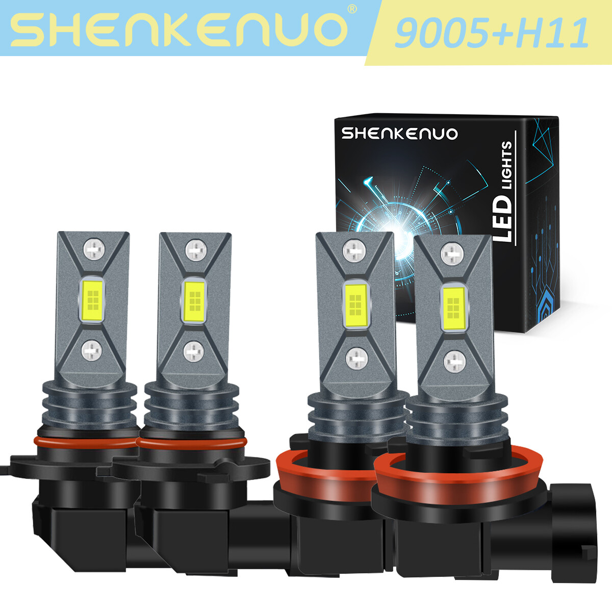 For Lexus GX470 20032009 6000K LED Headlight High & Low Beam Bulbs