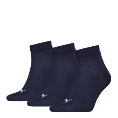3-12 Paar, Puma Quarter Herren Damen Socken Strümpfe blau/marine uni Größe39-46*