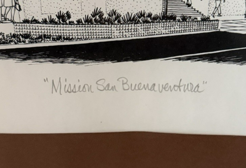 Norman Rangere 1st Edition 1976 Print Mission San Buena Ventura Signed #210/500 - Picture 8 of 11