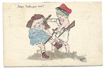 Fantasy Card Illustration War 1914 Children I Was A Boche For Laughs