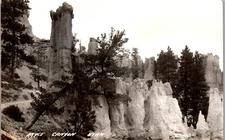 Bryce Canyon Road Rock Formation View Utah RPPC Vintage Postcard JJ