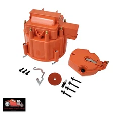 Chevy GM Orange HEI Large Distributor Cap Rotor Kit SBC BBC 305 327 350 396 454