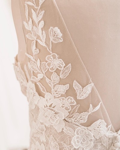 Glitter Pearls Beaded Wedding Gown Lace Bridal Dress Custom made 2-28w Plus size - Picture 5 of 8