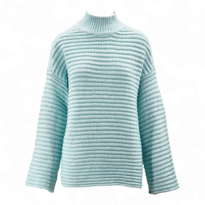 M&S COLLECTION Damen Pullover mit geripptem Trichterausschnitt