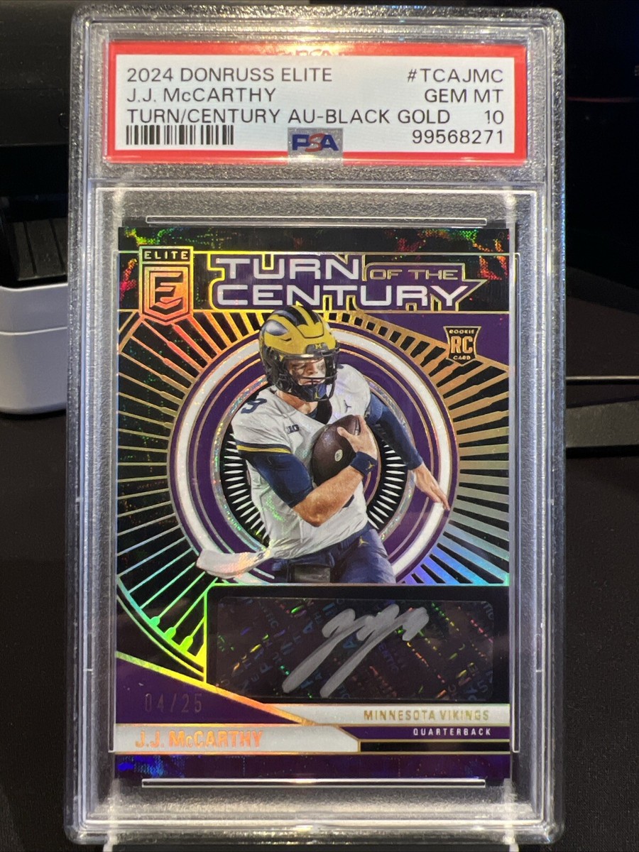 2024 Elite JJ McCarthy RC Turn of the Century Auto Black