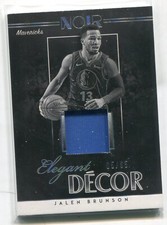 2018-19 Panini Noir Jalen Brunson Elegant Decor JERSEY RELIC RC 5/65 (damaged)