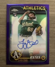 2024 Topps Chrome Rookie Purple Refractor 140/250 Joey Estes #RA-JES Auto RC