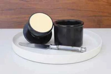 Marble Butter Keeper, Handmade Black / White Marble Butter Dish. FREE SHIPPING -