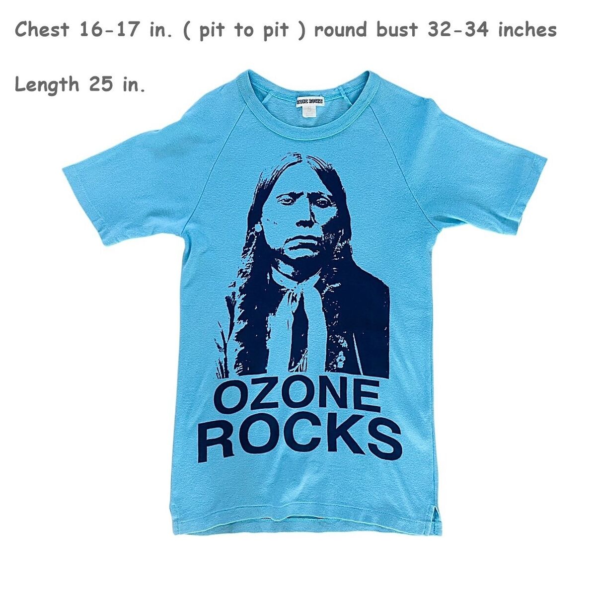 OZONE ROCKS Hysteric Glamour Tee Shirt Light Blue Size S OZONE ROCKS Hysteric Glamour Tee Shirt Light Blue Size S
