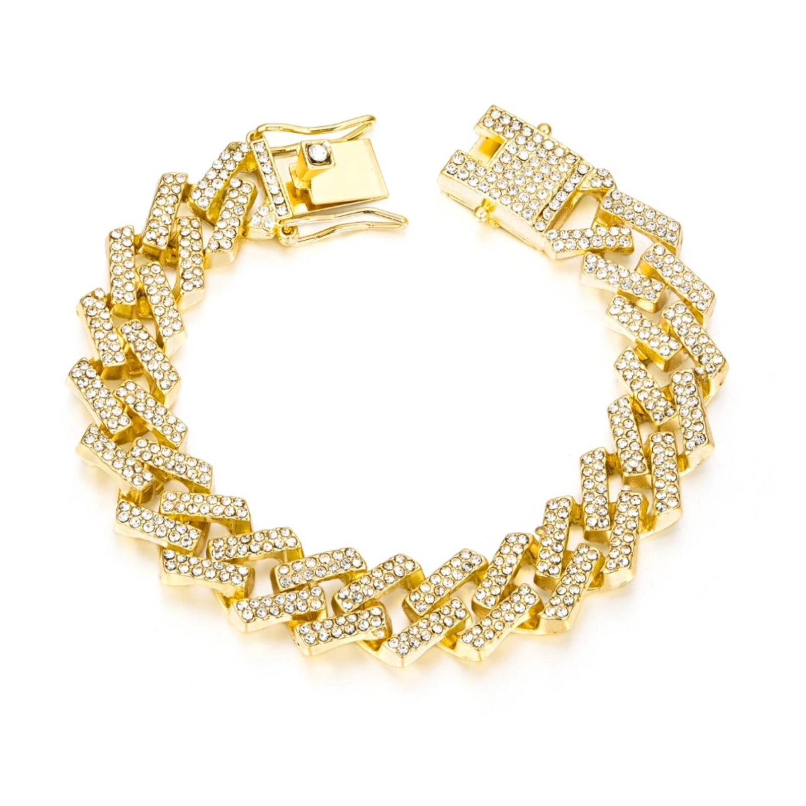 Bracelet dragon Ice en or jaune 18K : l'excellence de la haute joaillerie pour homme