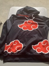 Anime Naruto Akatsuki Cloud Hoodie Sweatshirt Pull-Over Sweater Shirt Medium