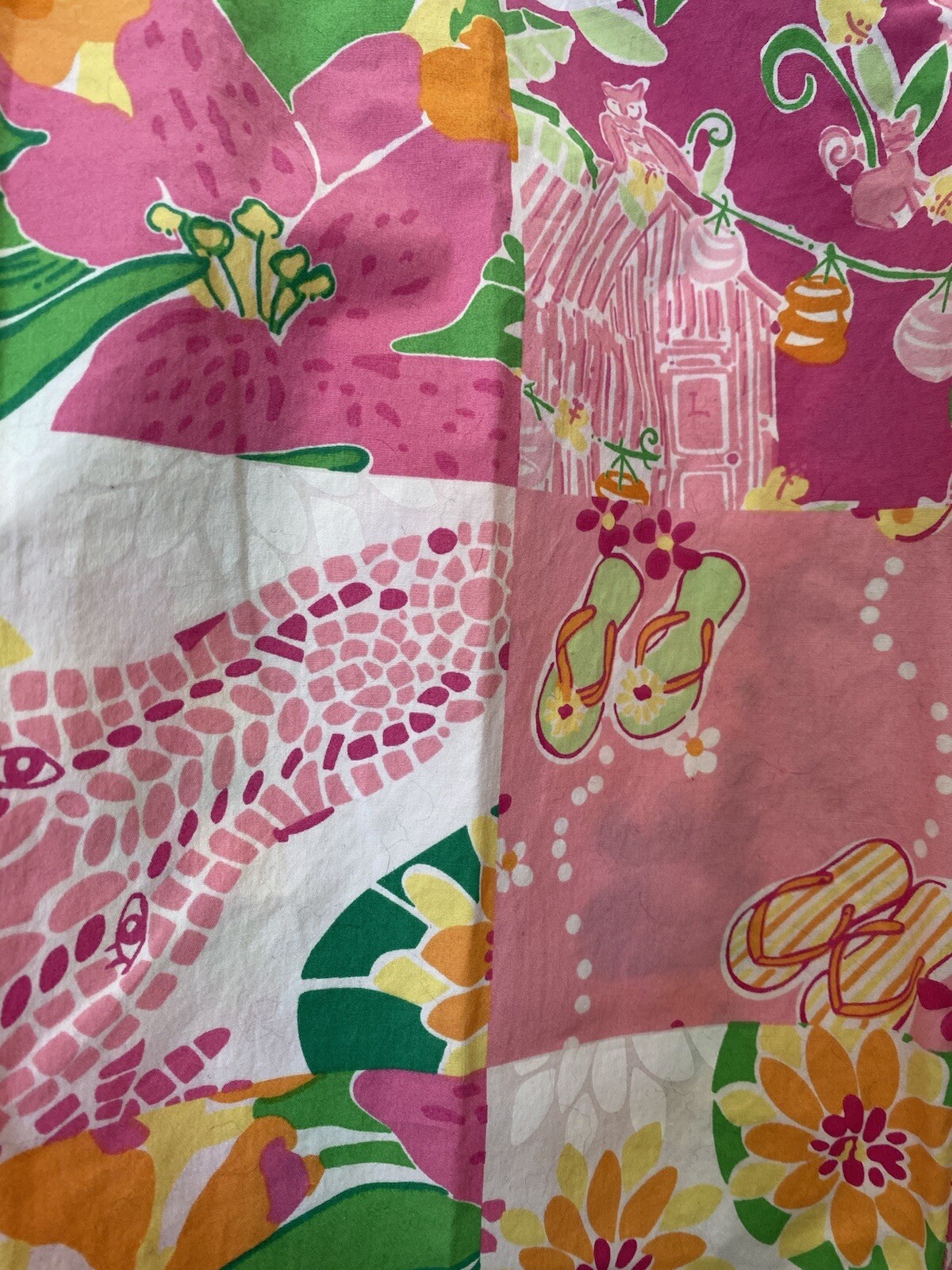 Lilly Pulitzer WHITE LABEL patchwork pants size 12 - image 2