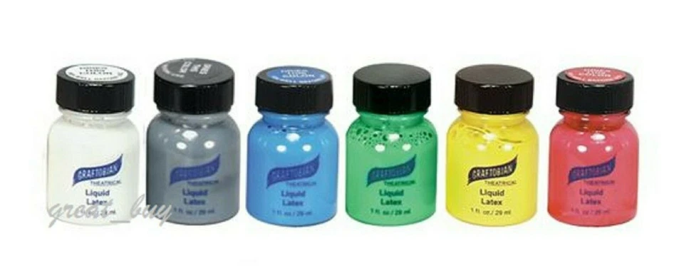 Graftobian Líquido Látex Color_ 1 OZ Efectos Especiales Adhesivo Protésico_Elige 1 Foto 4 de 4