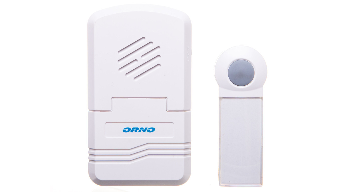 DISCO DC wireless doorbell, battery-powered with learning system, white O /T2UK
