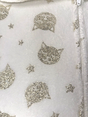 Pajamas Girl's Size 14 Children's Place One Piece With Gold Kitties and Stars - Picture 7 of 9