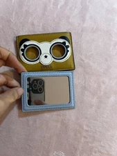 FURLA Cute Big Eyes CARD WALLET / Case With Mirror