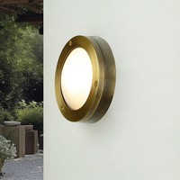 Wand Lampe Aus Messing IP64 Ø14Cm Wetterfest Schiffsleuchte Terrasse Haus TüR