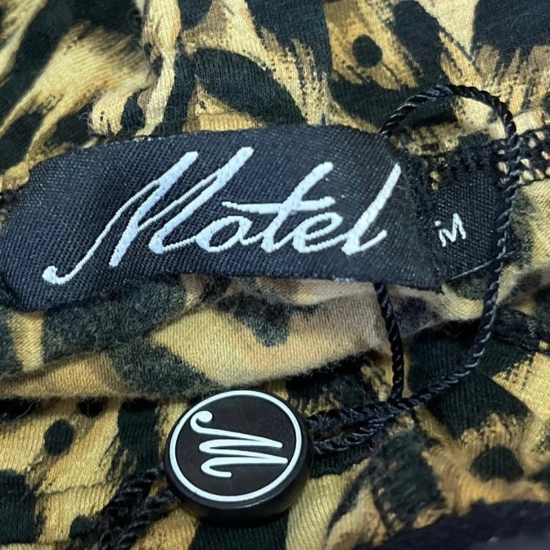 Top Gargantilla Top Urban Outfitters Motel Multicolor Leopardo Animal Sin Tirantes M Foto 4 de 4