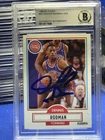 1990-91 Fleer Dennis Rodman Signed AUTO BGS  Detroit Pistons