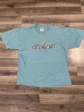 Vintage 90s Purple Butterfly Floral Graphic Single Stitch T-Shirt — listing 4