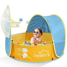 Paddling Pool for Kids  Pets, Kids Ball Pit Tent 3 in 1, Pop Up Blue-yellow