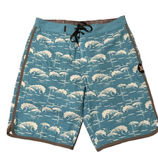 Hurley Phantom Oak Street 20" Boardshorts Light Blue Fury Wave Men's Size 30