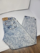 Vintage 80s Levis Denim Jean's 506 USA Acid Wash 36x30